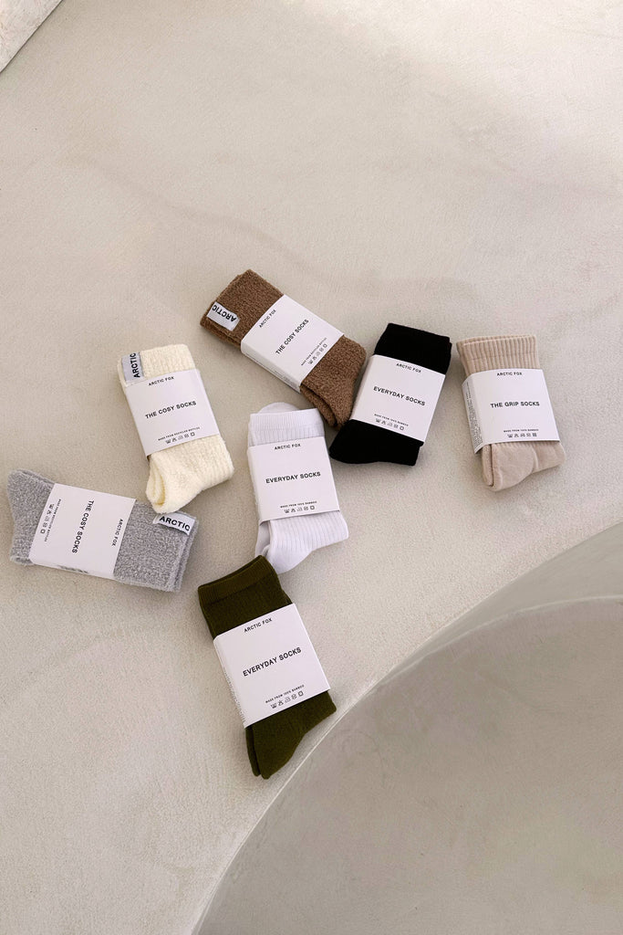 ARCTIC FOX & CO. - Cosy Socks - 100% Recycled - White - AW25
