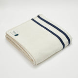 Atlantic Blankets - Navy Stripe Recycled Cotton Blanket: Large 160 x 200cm