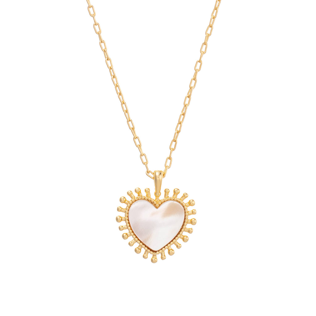 Talis Chains - Mini Heart Pendant Necklace - Mother Of Pearl Talis Chains