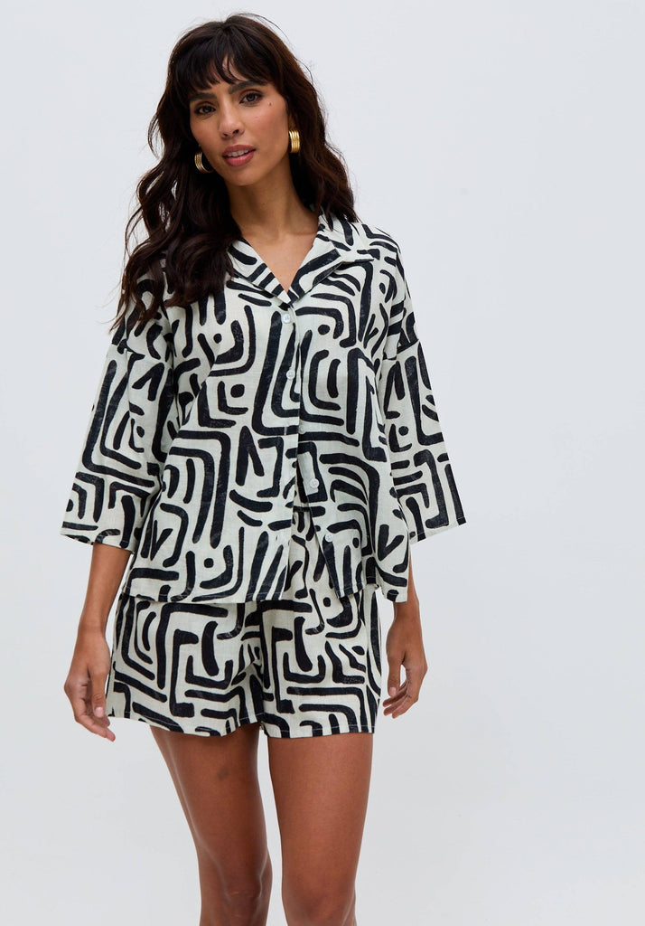Raffya - Nicola Paperbag Waist Warhol Print Short In Multi: 10