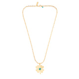 Talis Chains - Lucky Clover Pendant Necklace - Turquoise Talis Chains