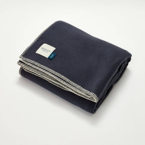 Atlantic Blankets - Fleece Blanket: Navy / Large blanket 145 x 200cm