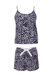 Pretty You London animal print cami & shorts pj set with contrast binding. Pyjamas made from super soft bamboo viscose. Coastal Culture Abersoch