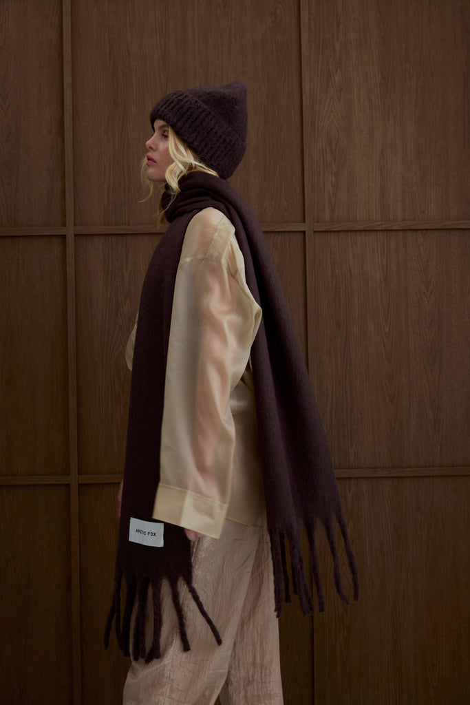 ARCTIC FOX & CO. - The Reykjavik Scarf - 100% Recycled - Ground Coffee - AW25