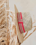 Maradji - SOMBRERO ROSA & GOLD STRAW HAT: M