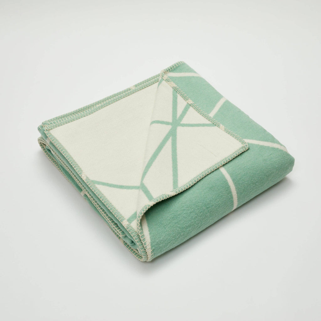 Atlantic Blankets - Seafoam Portolan Recycled Cotton Blanket: Large 160 x 200cm