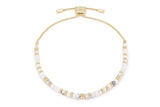 Boho Betty - Mystical White Howlite Gold Gemstone Bracelet