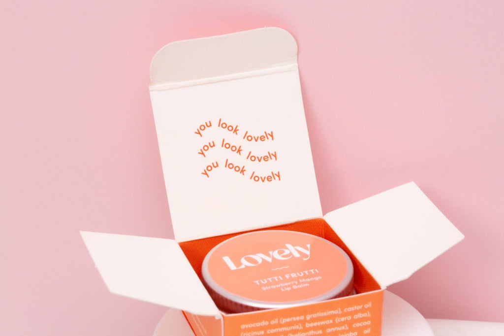Lovely Skincare - Lip Balm - Tutti Frutti - Strawberry Mango
