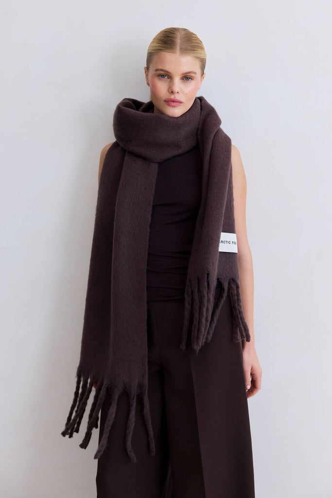 ARCTIC FOX & CO. - The Reykjavik Scarf - 100% Recycled - Ground Coffee - AW25