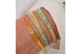Boho Betty - Iztac Green Ombré Gold Woven Bracelet