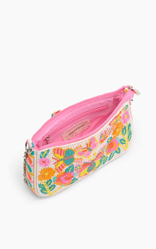 America & Beyond - Rainbow Wings Floral Shoulder Bag