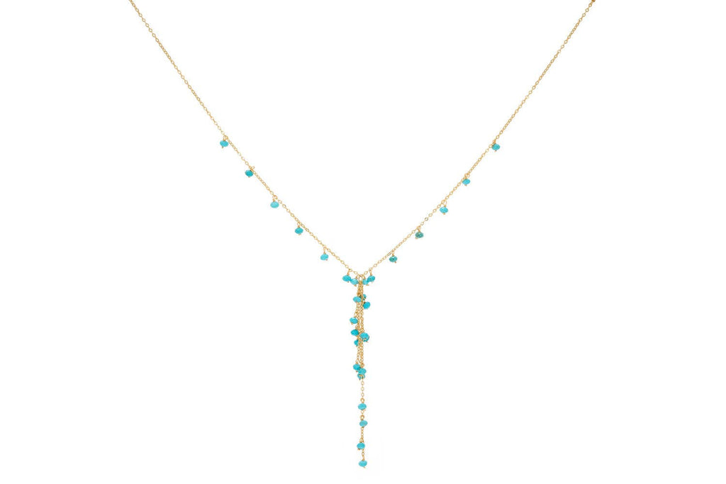 Boho Betty - Ivy Turquoise Gemstone Beaded Lariat Necklace