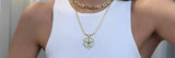 Talis Chains - Lucky Clover Pendant Necklace - Turquoise Talis Chains