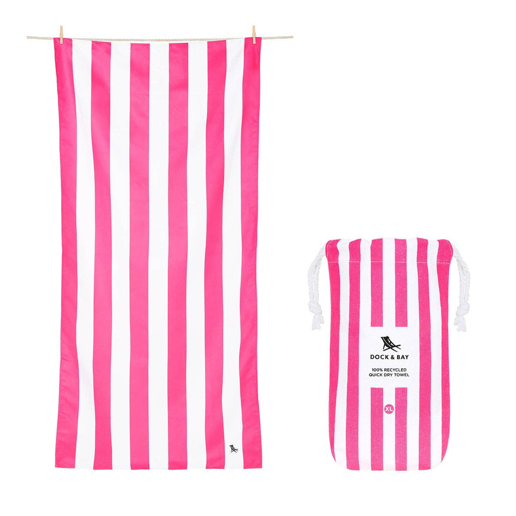 Dock & Bay UK - Dock & Bay Quick Dry Towels - Cabana - Phi Phi Pink Extra Large (78x35") towel Dock & Bay UK Faire