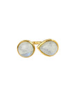 SAACHI - Double Moonstone Ring Jewelry SAACHI Faire gold gold plated moonstone ring