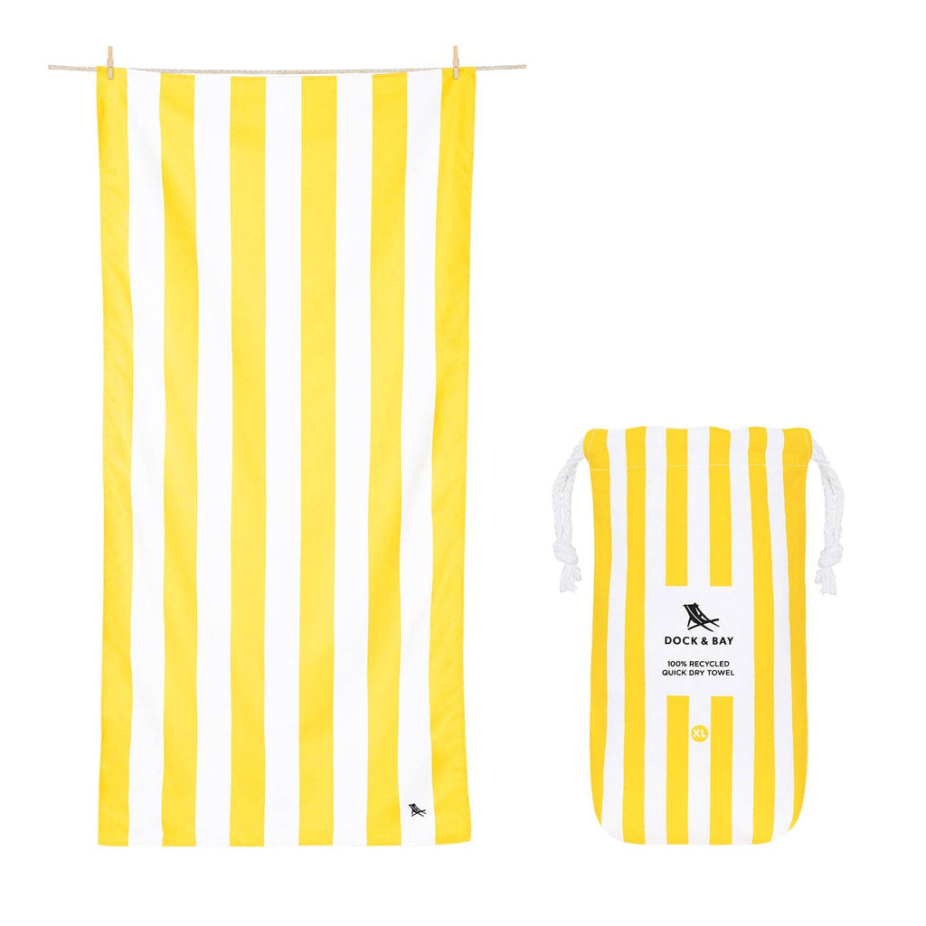 Dock & Bay UK - Dock & Bay Quick Dry Towels - Cabana - Boracay Yellow Extra Large (78x35") Dock & Bay UK Faire