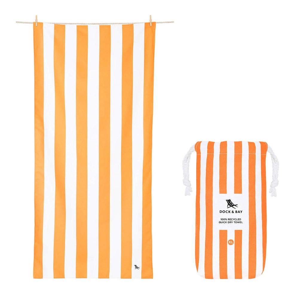 Dock & Bay UK - Dock & Bay Quick Dry Towels - Cabana - Ipanema Orange Extra Large (78x35") Dock & Bay UK Faire