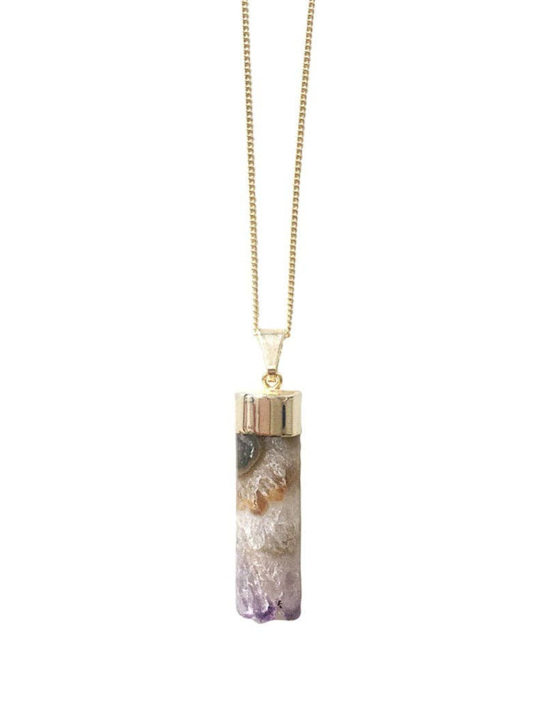 Crystal and Sage - Little Spike - Gold Plated Amethyst Necklace Crystal and Sage Faire