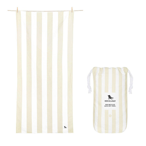 Dock & Bay UK - Dock & Bay Quick Dry Towels - Cabana - Bora Bora Beige Extra Large (78x35